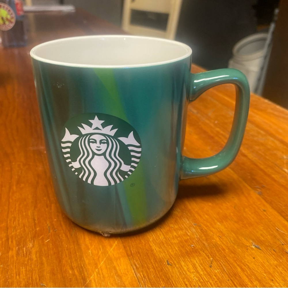 Starbucks Green Marbled Ceramic Mug 2022